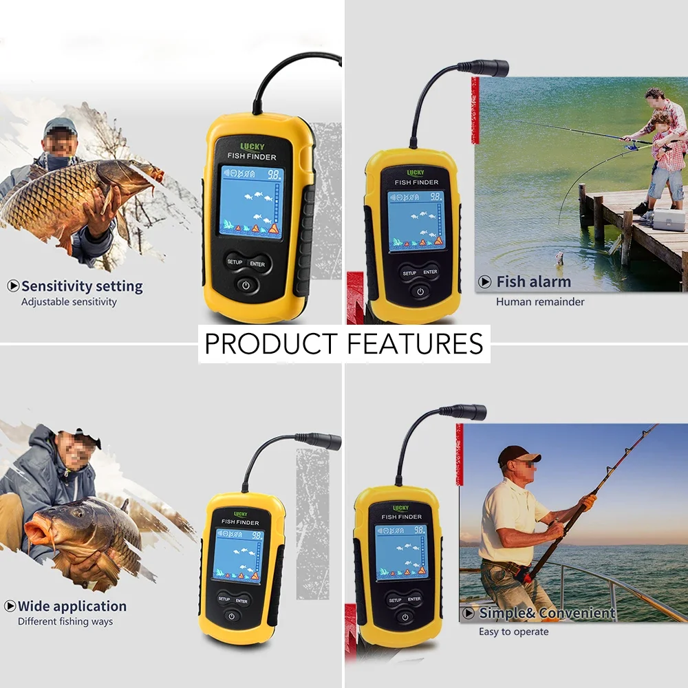 Schermo LCD a colori fortunato - Fishing Depth Finder recensione e prezzo