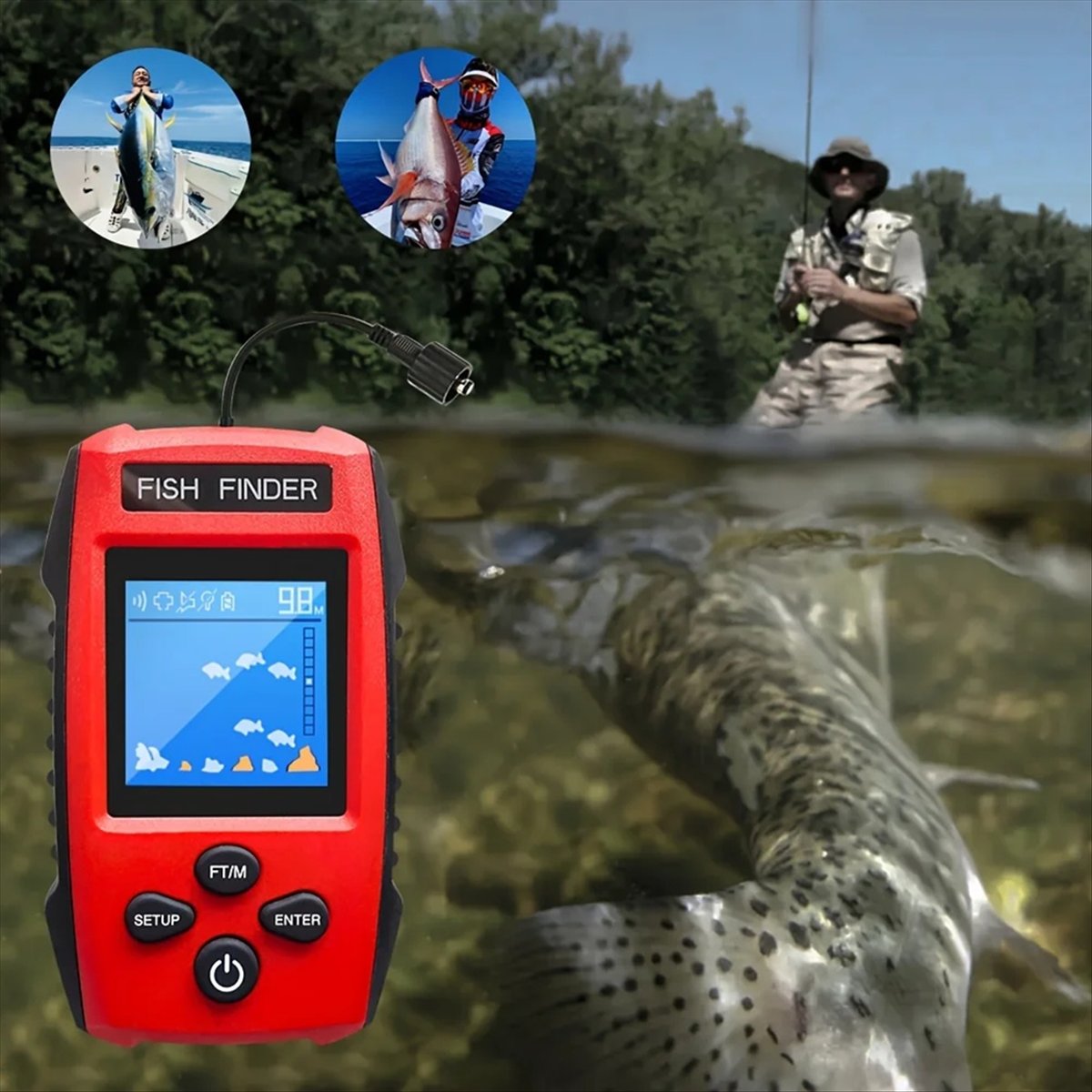 Trasduttore sonar cablato per  - Fish Finder Transducer recensione e prezzo